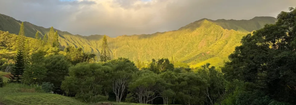 Golden hour koolau mountains