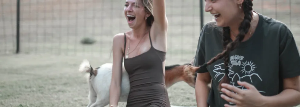 Yoga with goats kauai