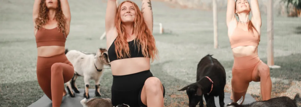 Hawaii petting zoo farm with yoga