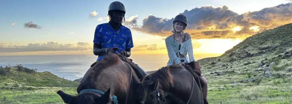 Horse ride in mountains oahu