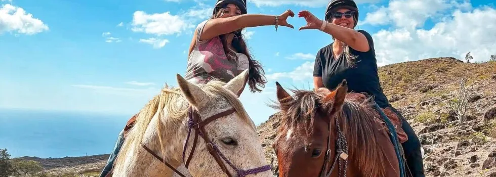 Ride a horse in mountains waianae