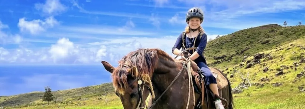 Horse back ride for kids oahu