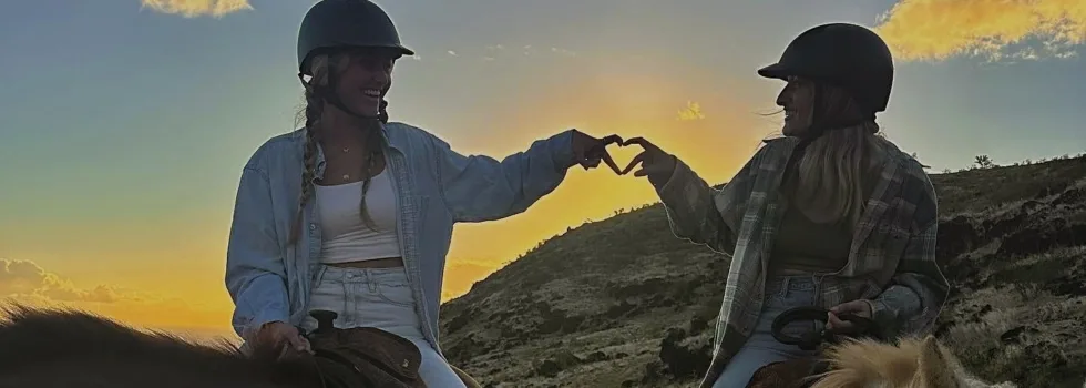 Heart shape horseback oahu