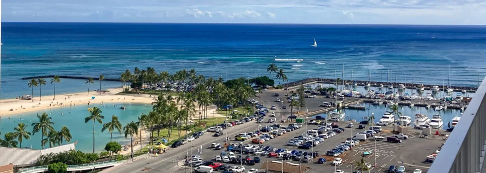 Ala wai boat harbor from balcony