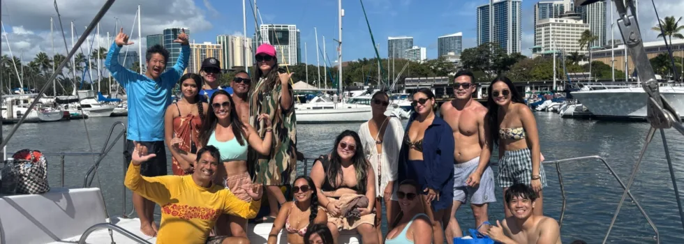 Small group catamaran waikiki