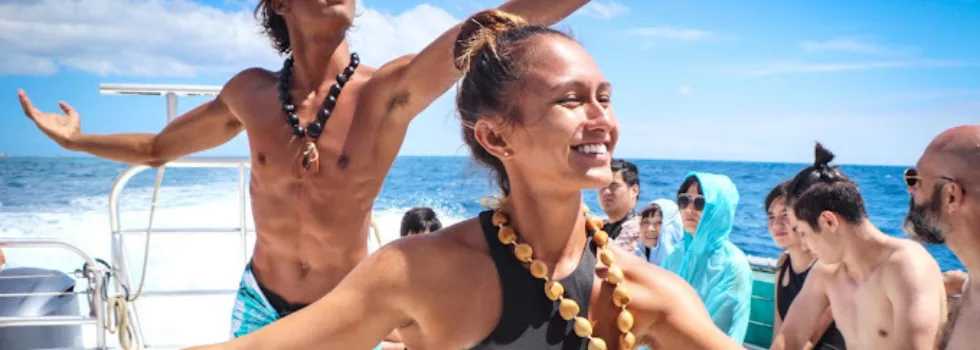 Hula dancing oahu boat
