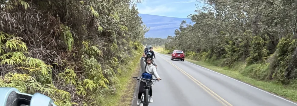 E bike tour in volcano national park