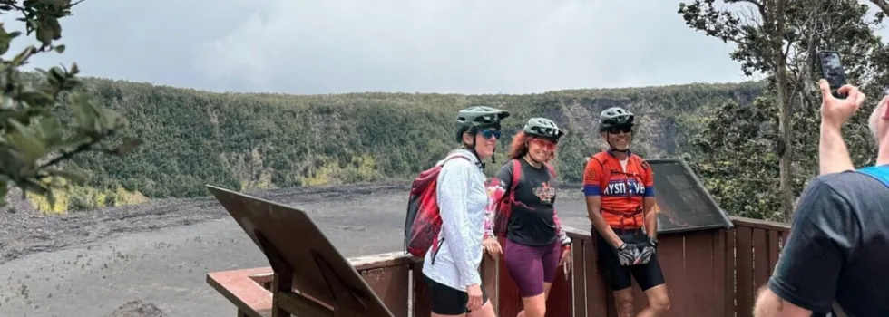 Electric bike tour down chain of craters road volcano hawaii