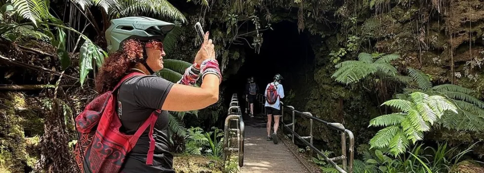 Thurston lava tube bike tour