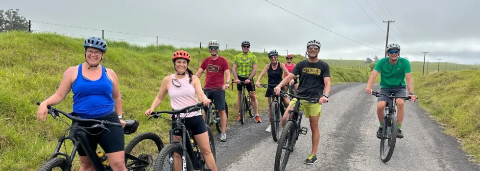 Ride bikes through central big island
