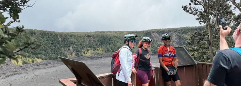 Electric bike tour down chain of craters road volcano hawaii