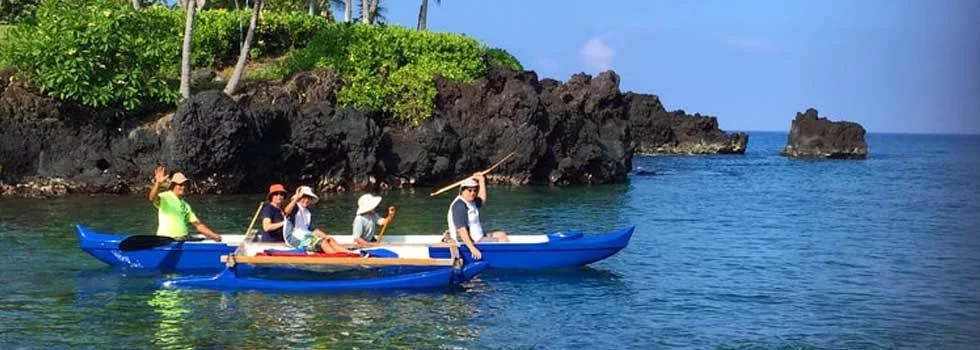 Outrigger canoe snorkel tour