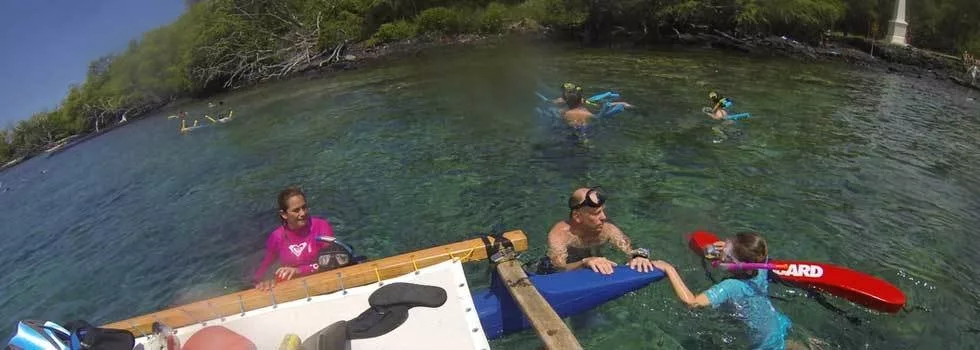 Safe canoe snorkel tour