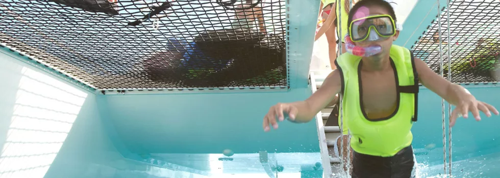 Catamaran with stairs oahu