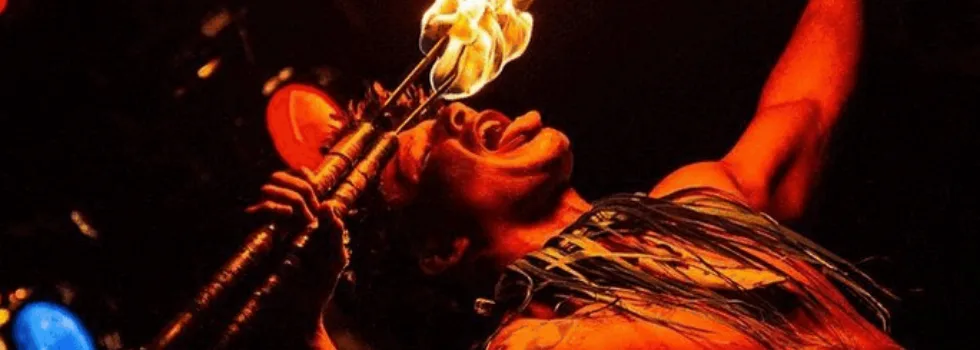 Eating fire kona luau