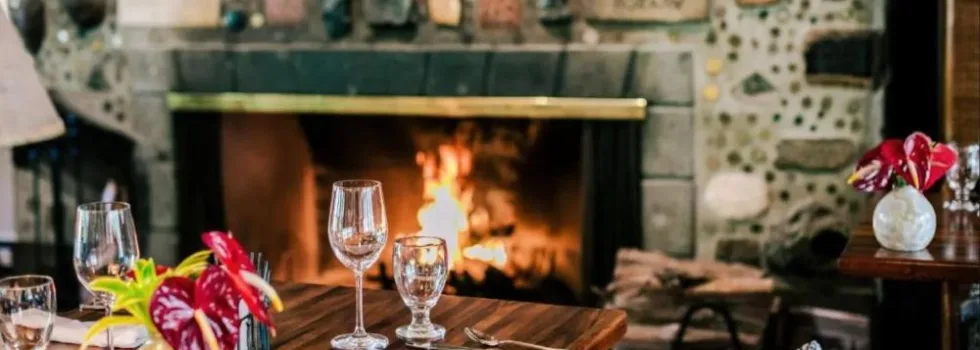 Kilauea lodge fireplace