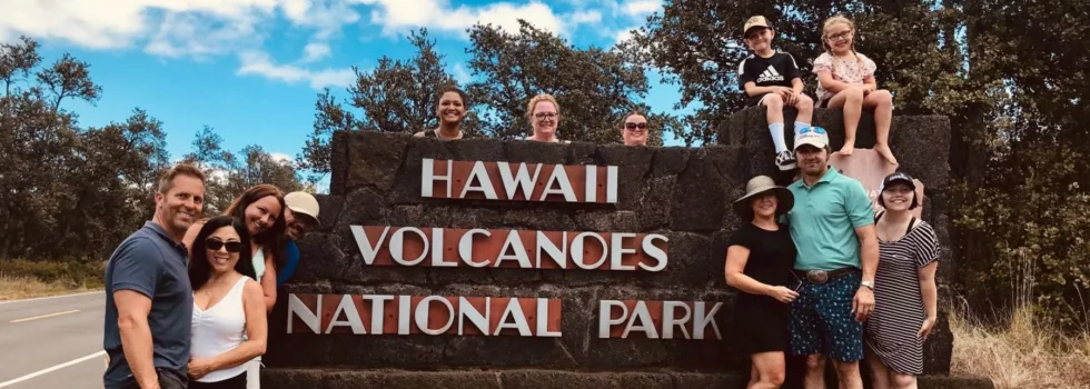 Volcano national park sign