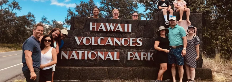 Volcano national park sign