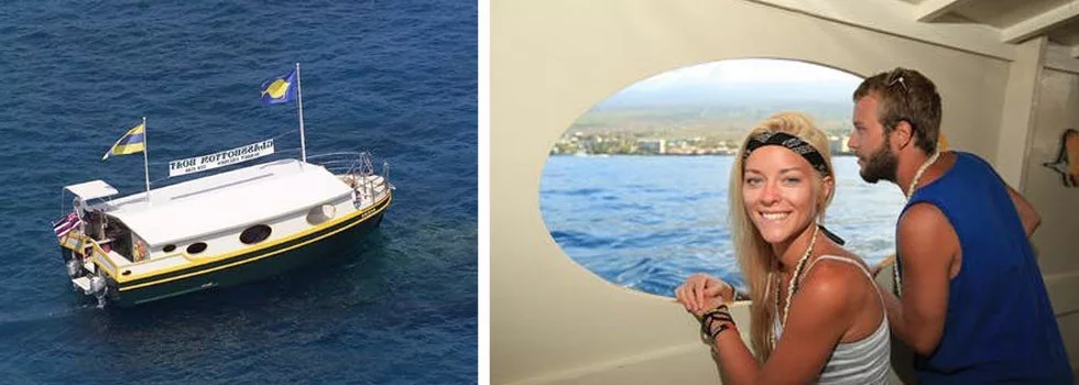 Glass bottom boat honeymoon kona