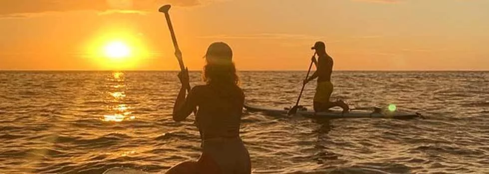 Sunset sup kona hawaii
