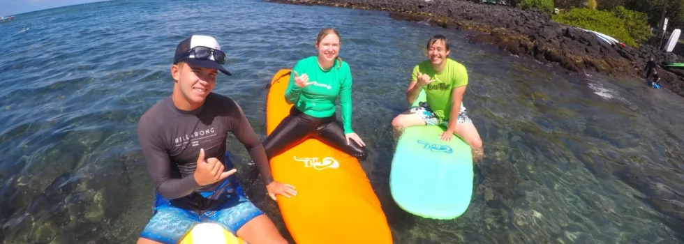 Kona family surf school