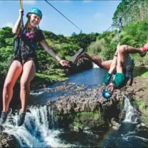 Zipline over Waterfalls in Hawaii: Zipline thumb