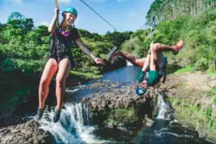 Zipline over Waterfalls in Hawaii: Zipline thumb