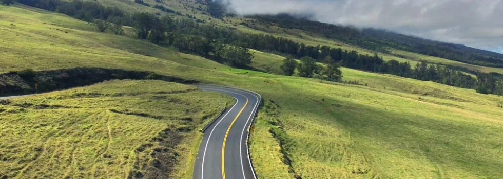 Upcountry maui bike road