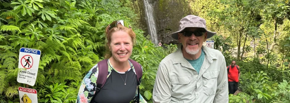 Manoa falls couple sitting