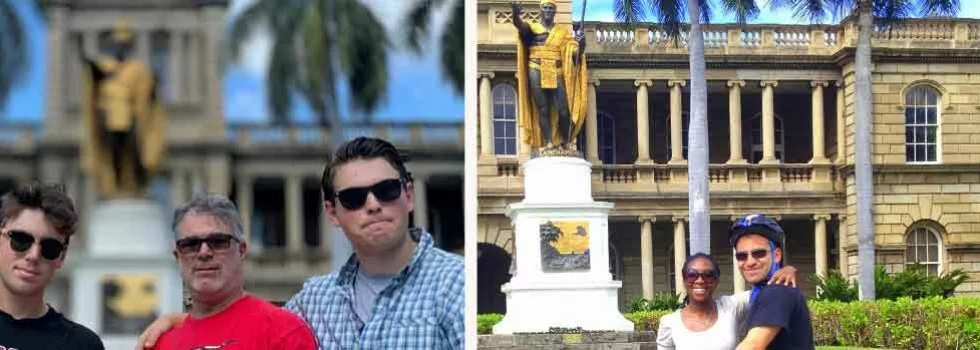 Bike to kamehameha statue