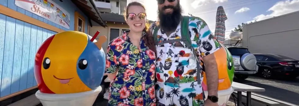 Shave ice food bike tour waikiki