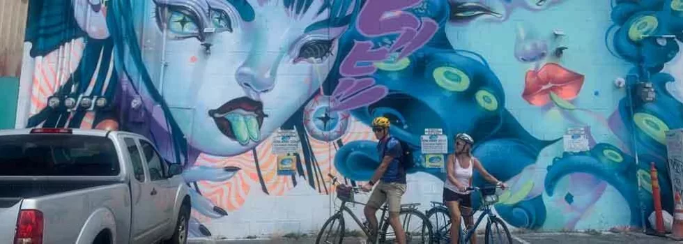 Honolulu art bike tour
