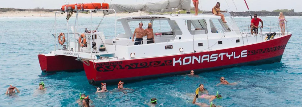 Snorkeling catamaran kona