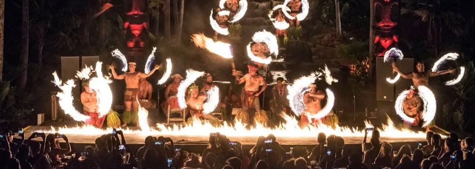 Chief s luau feel the fire