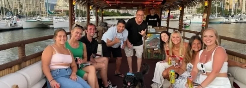 Booze cruise tiki boat hawaii