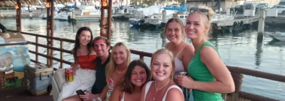 Customers on tiki bar boat hawaii