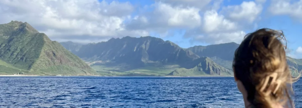 Waianae mountains from boat