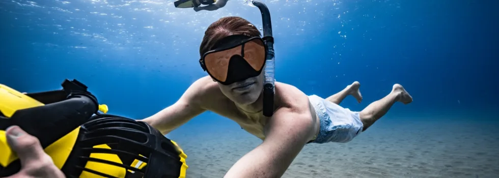 Sea scooter snorkeling on west maui