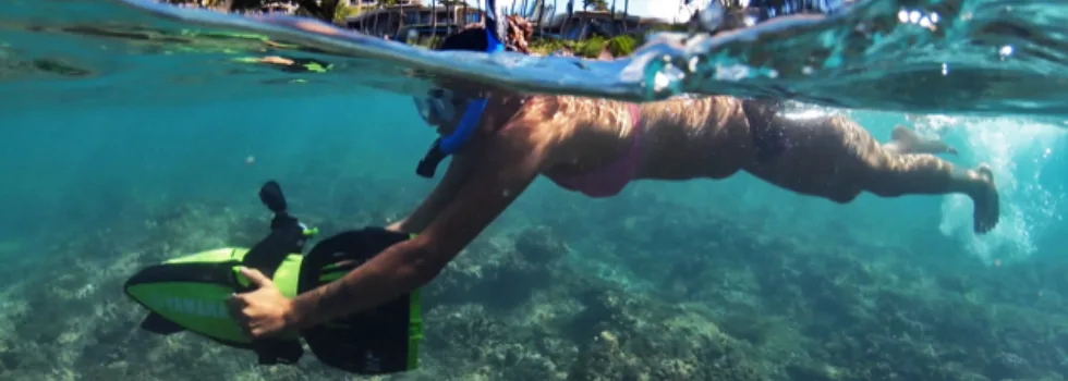 Kapalua bay sea scooter snorkeling