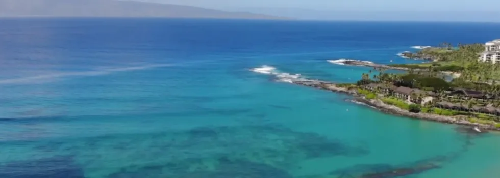Kapalua bay from drone