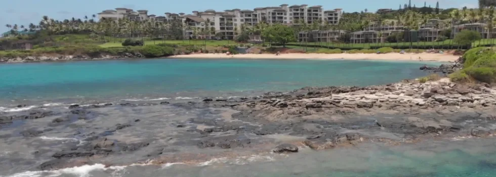 Kapalua bay natural rock barrier