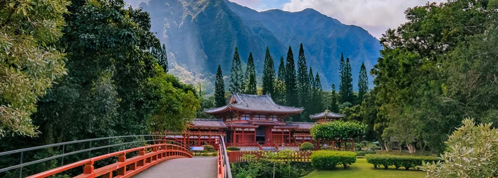 Visit byodo in temple from disney hawii