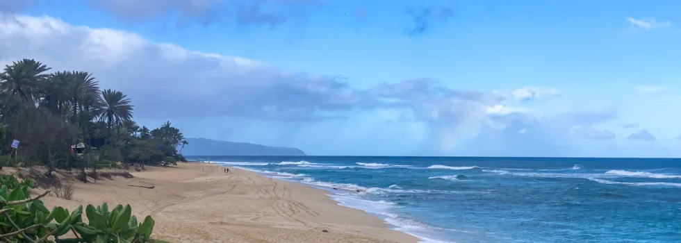 Sunset beach oahu rainbow