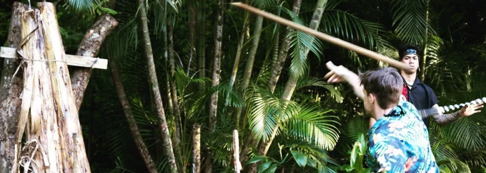 Throw a spear at oahu luau