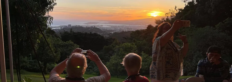 Sunset picture oahu luau