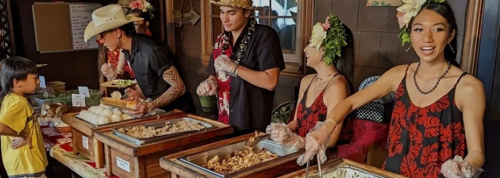 Oahu mountain luau food