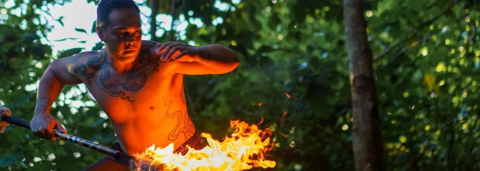 Fire dance luau oahu