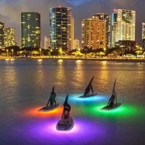 Glow SUP Yoga under Waikiki Lights