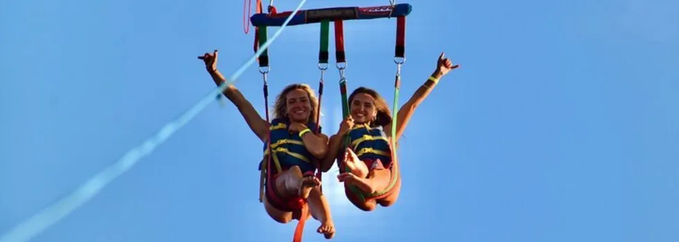 Girls parasailing waikiki