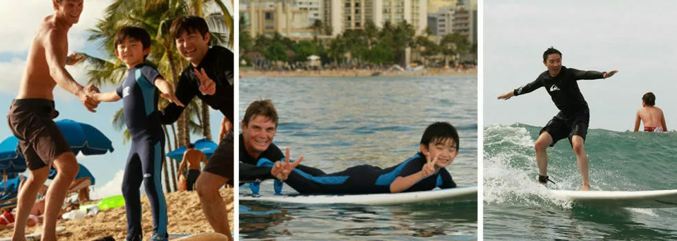 Kid surf waikiki lesson
